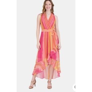 NWT Julia Jordan Surplus Halter Hi Low Belted Dress Sz. 4